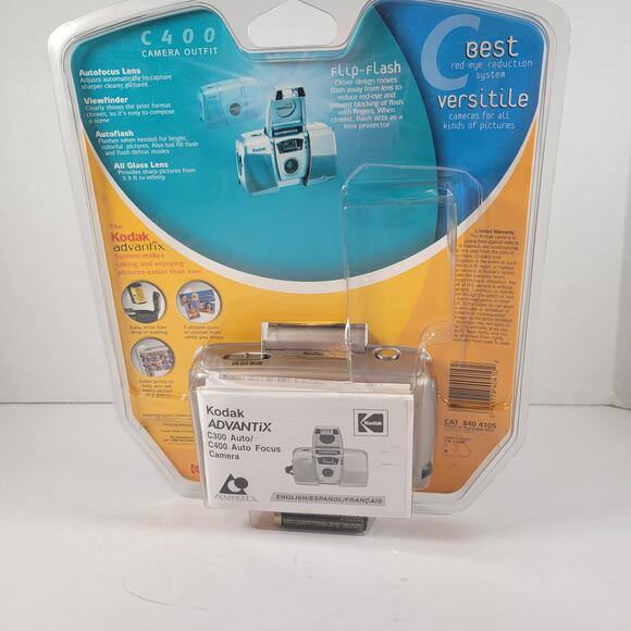 New Kodak Advantix C400 Camera Outfit f5.6 22mm Ektanar Lens NO FILM - Picture 3 of 16